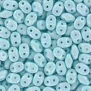 SuperDuo Beads 2.5x5mm Powdery - Pastel Turquoise